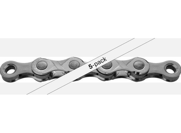 KMC e12 EPT El-Sykkel Kjede Sølv 5pk 12-Delt, 5x130 ledd, 5.2mm, Rustfritt 