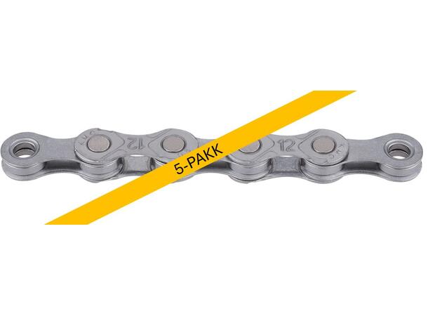 KMC e12 EPT El-Sykkel Kjede Sølv 5pk 12-Delt, 5x130 ledd, 5.2mm, Rustfritt 
