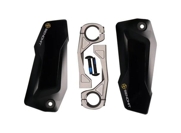 SendHit Nock V3 Håndbeskyttere Sort/Grå Nylon Polyamid, alu-klemme, 162gr/par 