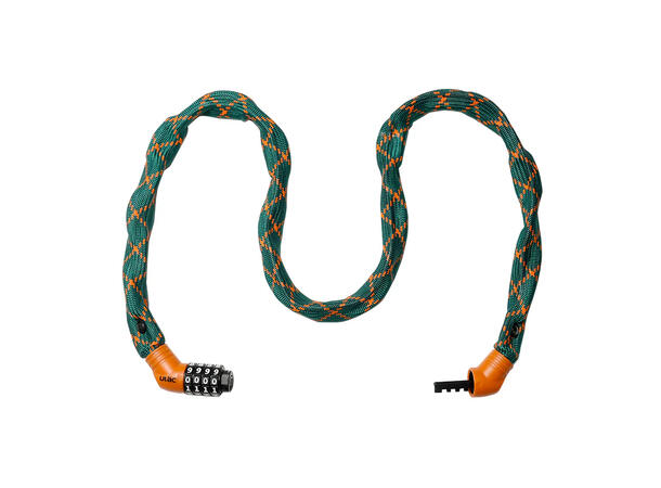 Uläc Street Fighter Nuvo Kjettinglås Kode, 5mm x1000mm, 560gr, Level 6, Grønn 