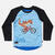 Kids Ride Shotgun MTB Trøye Dino XXS Blå, 2 år, vindtett front, lang arm 