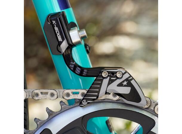 K-Edge Road 1x Elevated Race Kjedefører Sort, 40-52T, braze-on,  45gr 