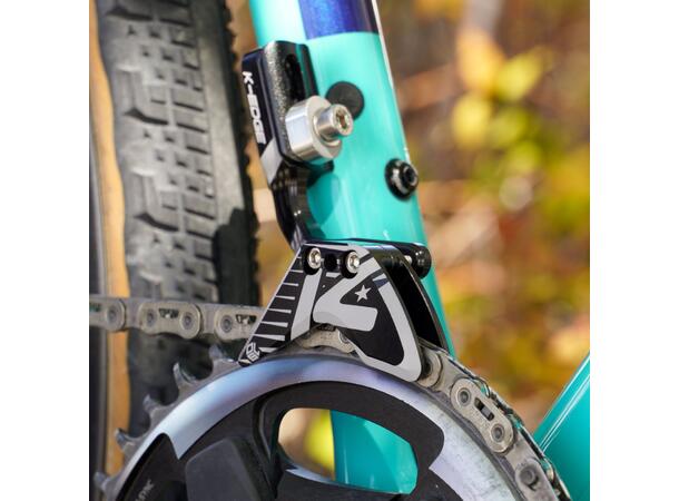 K-Edge Road 1x Elevated Race Kjedefører Sort, 40-52T, braze-on,  45gr 