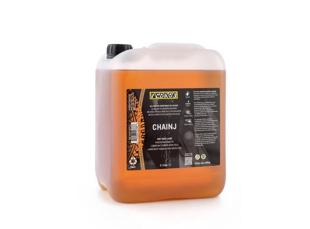 Pedro's ChainJ Olje 5l Olje for alle forhold, Dryppflaske 