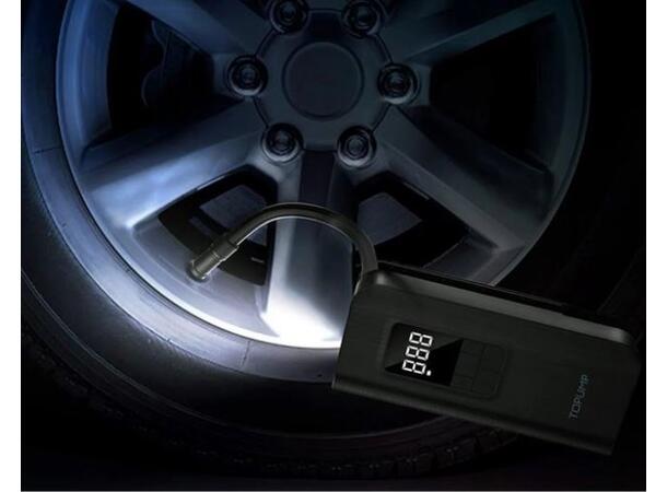 Topump A12 Elektrisk Pumpe LED-Display, 150psi, 410g, 4000mAh 