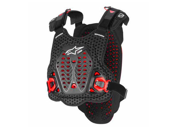 Alpinestars A-5 S V2 Bryst/Ryggplate JR Small/Medium, sort/rød 