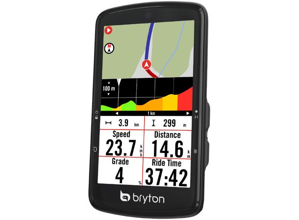 Bryton Rider S810 E GPS Computer 3.5", fargeskjerm-touch, full GNSS, 116g 