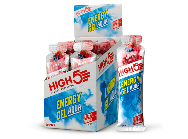 HIGH5 EnergyGel Aqua Bær 20pk, 66gr - DATO 30/11-25 