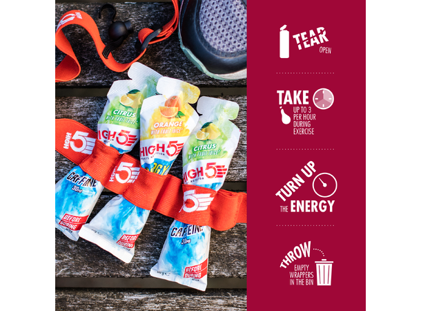 HIGH5 EnergyGel Aqua Bær 20pk, 66gr - DATO 30/11-25 
