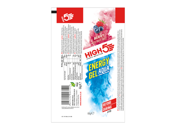 HIGH5 EnergyGel Aqua Bær 20pk, 66gr - DATO 30/11-25 
