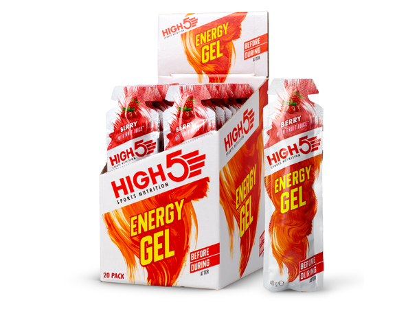 HIGH5 EnergyGel Bær 20pk, 40gr, Dato:30/4-2026 