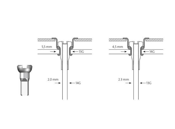 Sapim Reduction Sort Eikenipler Messing, 2.34x14mm, 4.5mm eikehull,100pk 