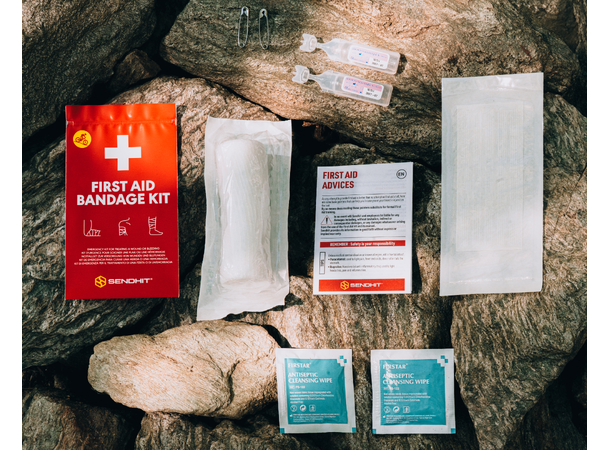 SendHit First Aid MTB Bandasjesett 12.5x7x4 cm, 45gr 