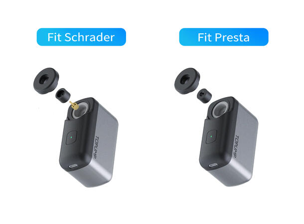 Topump TB2 Elektrisk Minipumpe 120psi/8.3bar, 127g, 450mAh 