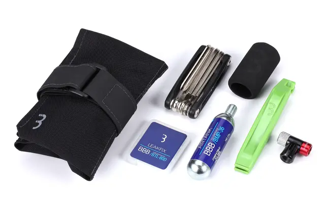 BBB CombiSet BSB-59 Seteveske m/tilbeh RollPack m/dekkspak, pumpe og Co2pumpe 