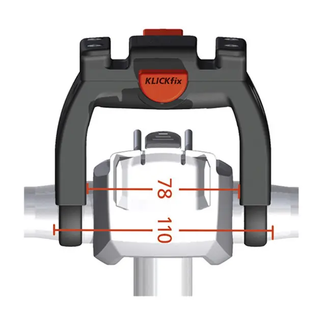 KlickFix CC-100 Yamaha/Bosch Styrefeste E-bike, maks. 7kg, Ø 22.2-31.8mm, 200gr 