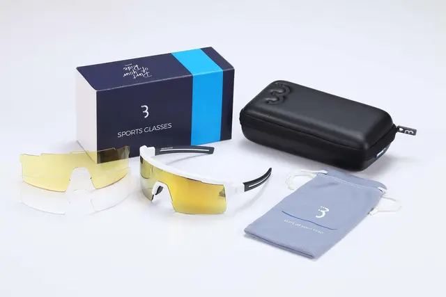 BBB Fuse BSG-65 Brille Hvit/Oransje MLC, Gule og klare ekstra glass 