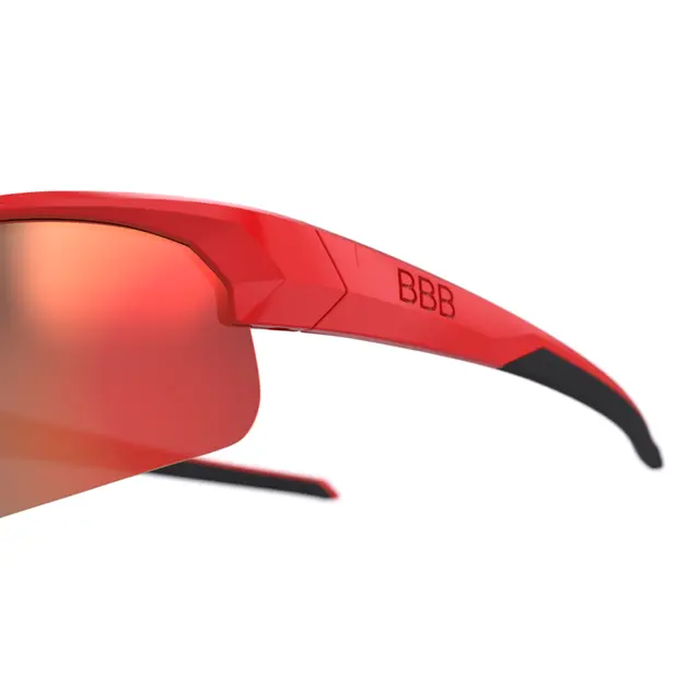 BBB Impress BSG-68 Brille Glossy Rød Small, MLC, Gule og klare ekstra glass 