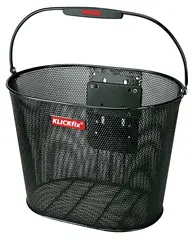 AGU Carat KlickFix Kurv Sort, metall, uten KF-brakett