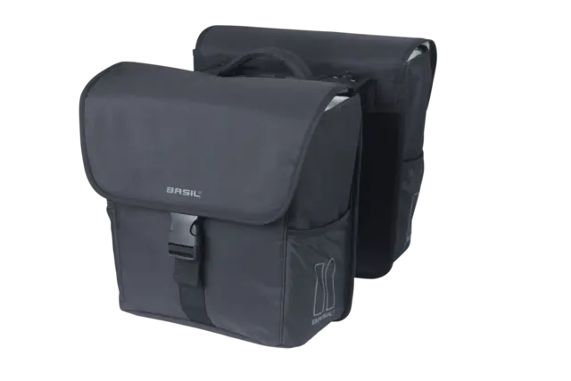 Basil GO Go-Double MIK Sideveske Sett Sort, 32 ltr, ink MIK system 