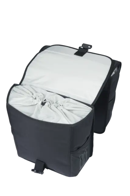 Basil GO Go-Double MIK Sideveske Sett Sort, 32 ltr, ink MIK system 