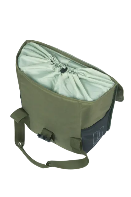 Basil GO-Single Sideveske Grønn, 16 ltr, Hook On System 