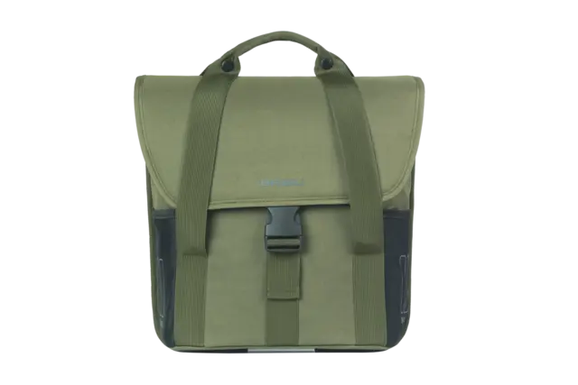 Basil GO-Single Sideveske Grønn, 16 ltr, Hook On System 