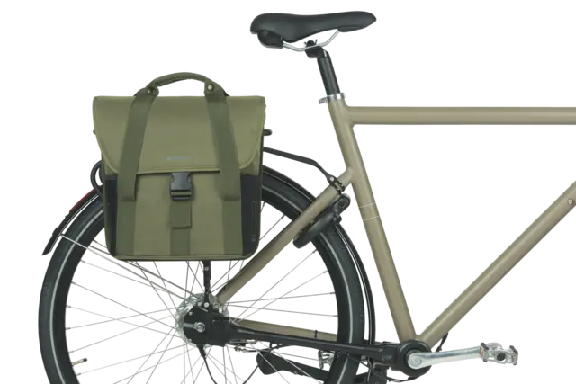 Basil GO-Single Sideveske Grønn, 16 ltr, Hook On System 