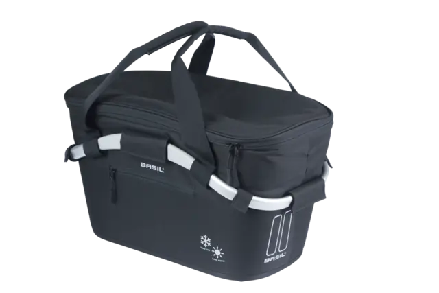 Basil Classic Carry All MIK ISO Kurv Bak Sort, Alu/Stoff, 18 ltr, ink MIK system 