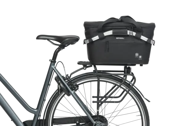 Basil Classic Carry All MIK ISO Kurv Bak Sort, Alu/Stoff, 18 ltr, ink MIK system 