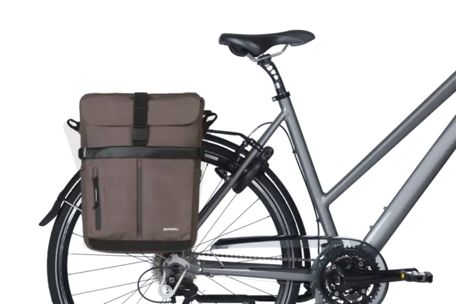 Basil Move MIK Studs Sideveske Brun, 15 ltr, ink MIK Studs System 