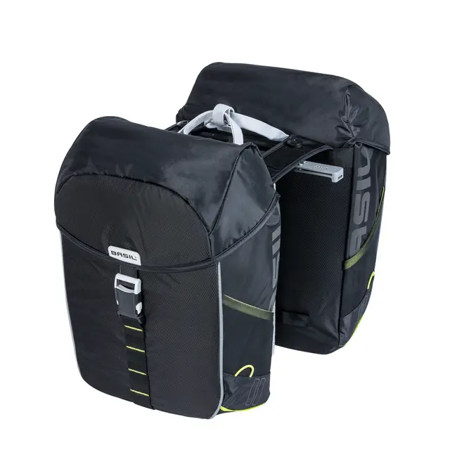 Basil Miles Sideveske Sett Sort/Lime, 34 ltr, ink MIK System 