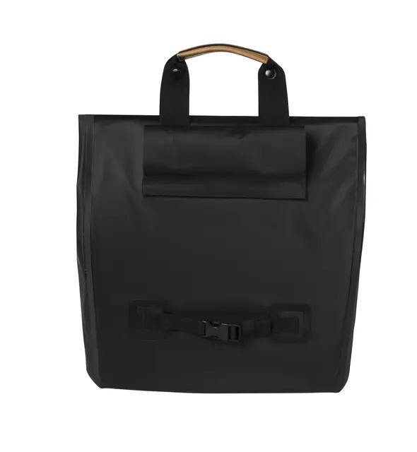 Basil Urban Dry Shopper Sideveske Matt Sort, 20 ltr, IPX3, Hook On System 