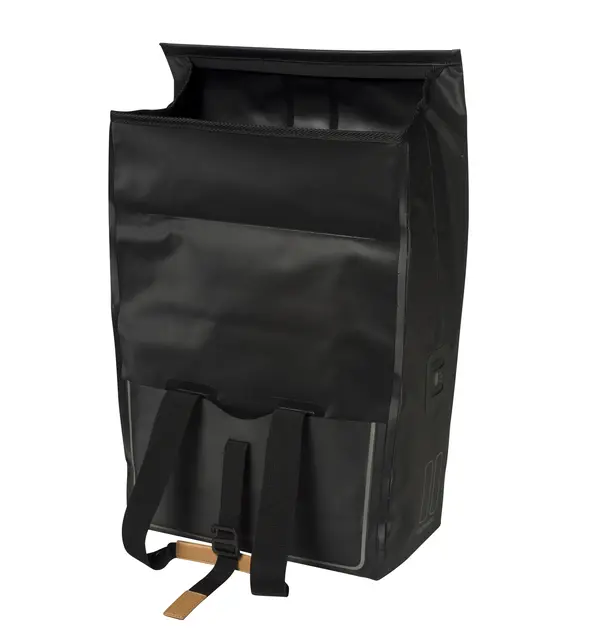 Basil Urban Dry Shopper Sideveske Matt Sort, 20 ltr, IPX3, Hook On System 