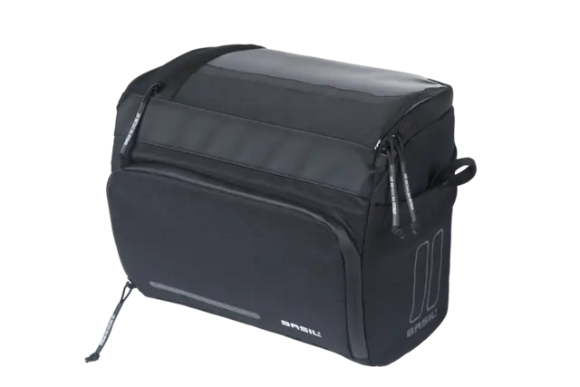 Basil Move KF Veske Front Sort, 8 ltr, ink KF plate 