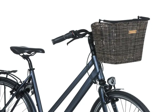 Basil Bremen Rattan KF Kurv Front Grå, Flettet, 20 ltr, ink KF-plate 