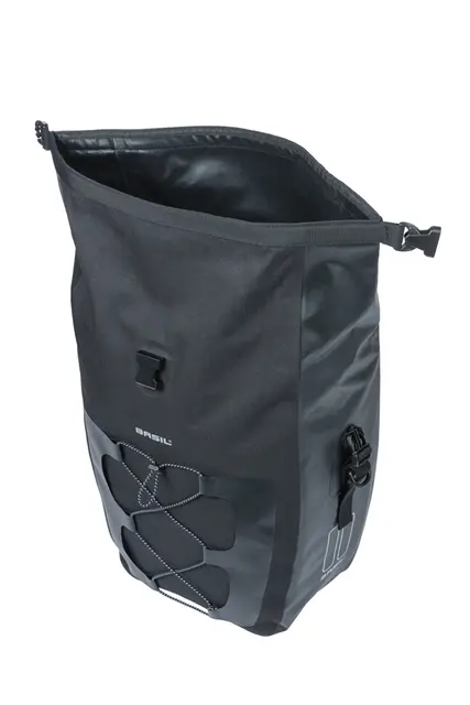 Basil Navigator MIK Hooks Sideveske L Sort, 31liter, MIK Hooks System,Vanntett 