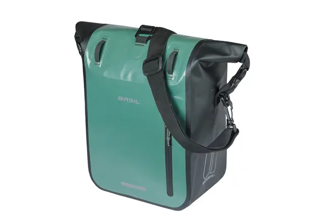 Basil Rivo MIK Hooks Sideveske M Grønn, 15Liter,MIK Hooks System,Vanntett 