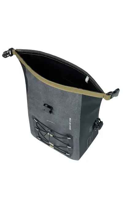 Basil Navigator StormMIK Hooks Sideveske M,Grå,15liter, MIK Hooks System,Vanntett 