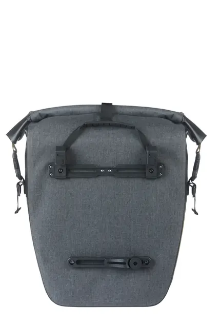 Basil Navigator StormMIK Hooks Sideveske M,Grå,15liter, MIK Hooks System,Vanntett 