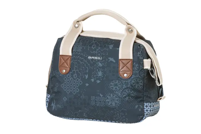 Basil Bohème KF Veske Front Blå, 8 liter, KlickFix 