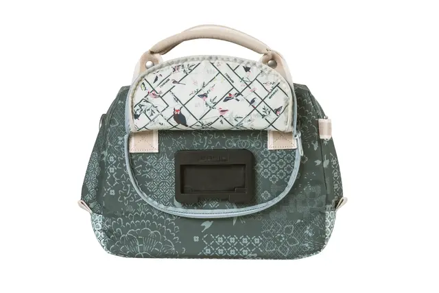 Basil Bohème KF Veske Front Grønn, 8 liter, KlickFix 