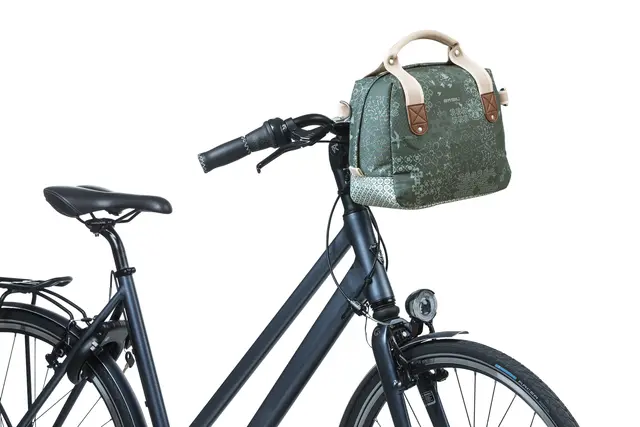 Basil Bohème KF Veske Front Grønn, 8 liter, KlickFix 