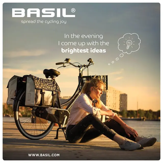 Basil Urban Load Sideveske Sett Sort, 48-53 ltr, Universal Bridge 