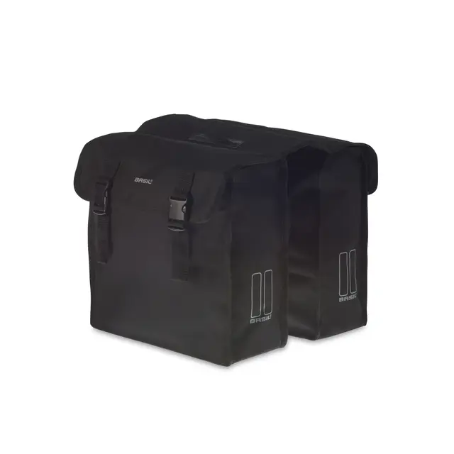 Basil Mara XL Sideveske Sett Sort, 35 ltr, Fixed Mounting Straps 