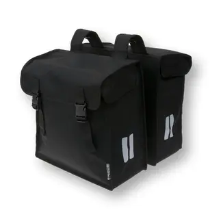Basil Mara XXL Sideveske Sett Sort, 47 ltr, Fixed Mounting Straps