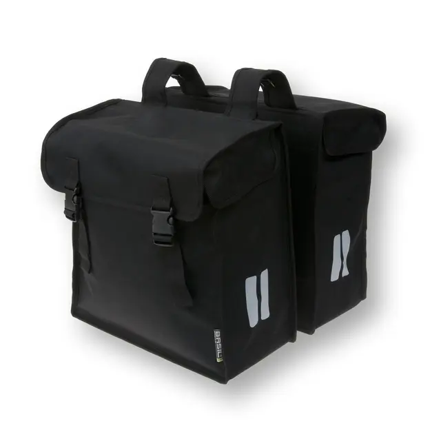 Basil Mara XXL Sideveske Sett Sort, 47 ltr, Fixed Mounting Straps 