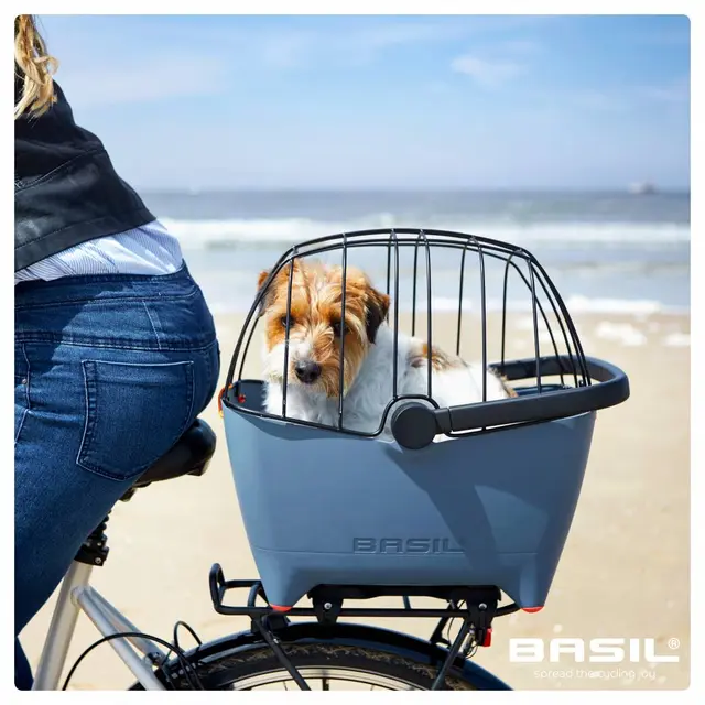 Basil Buddy MIK Hundekurv Bak Blå, 32 ltr 