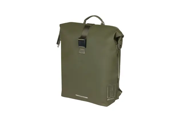 Basil SoHo Nordlicht Sekk Moss Grønn, 17l, IPX3, Hook On System 