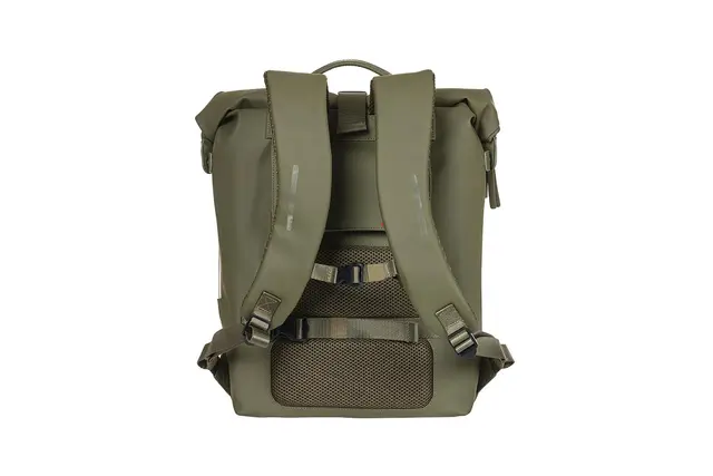 Basil SoHo Nordlicht Sekk Moss Grønn, 17l, IPX3, Hook On System 